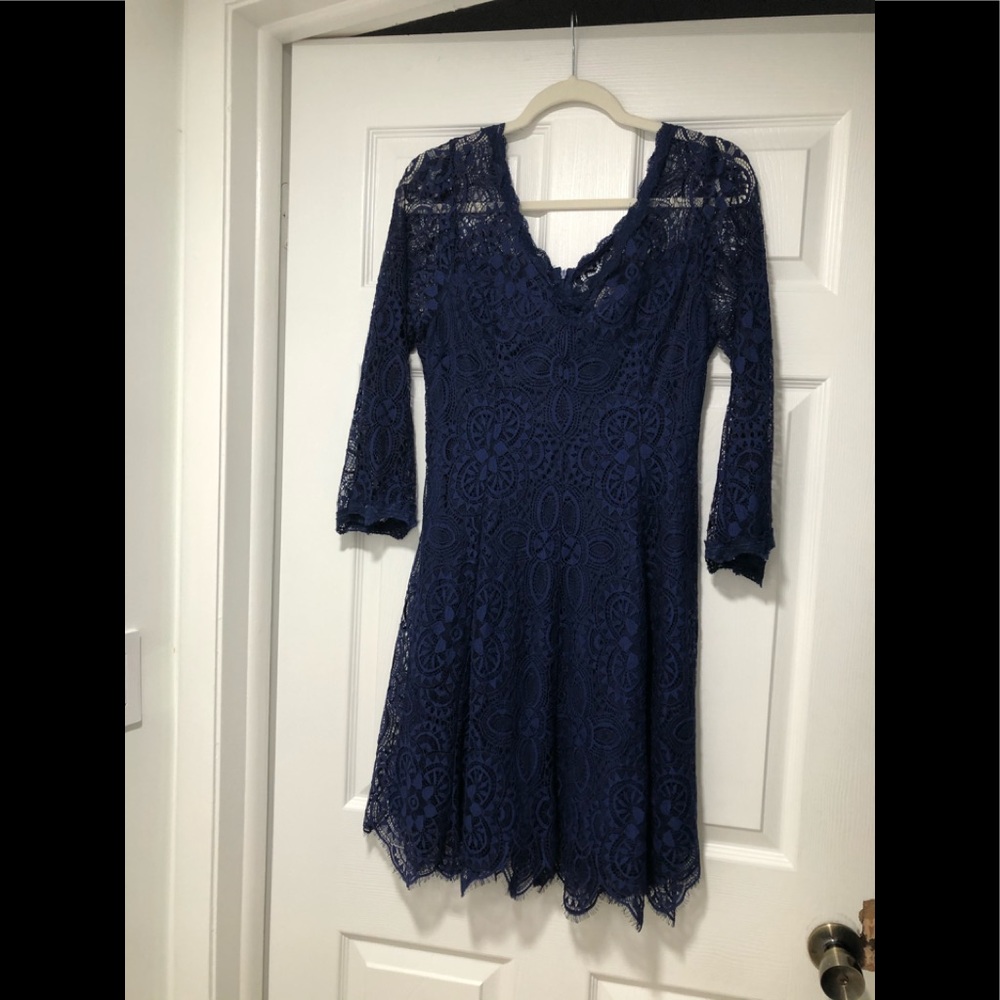 G kollection PXL.  Beautiful navy blue floral lace